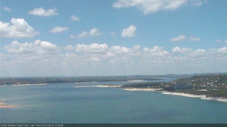 Lake Travis webcam, August 26, 2018 11:45 AM CT