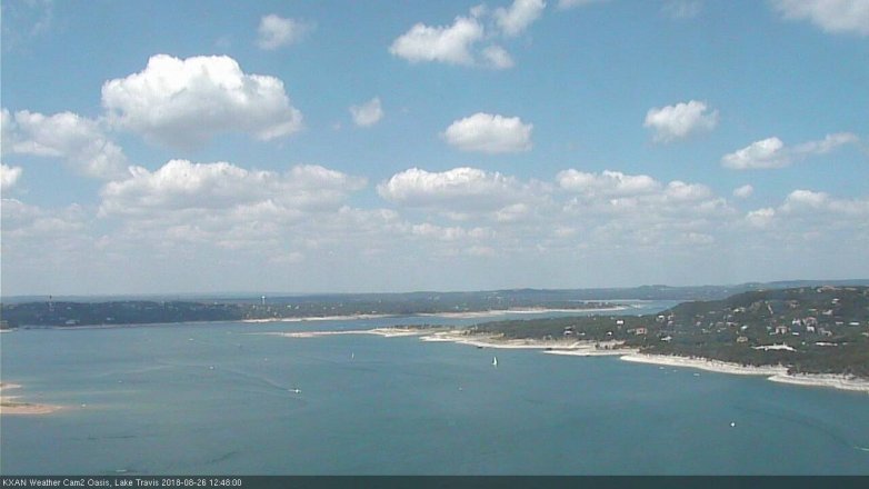 Lake Travis webcam, August 26, 2018 11:50 AM CT