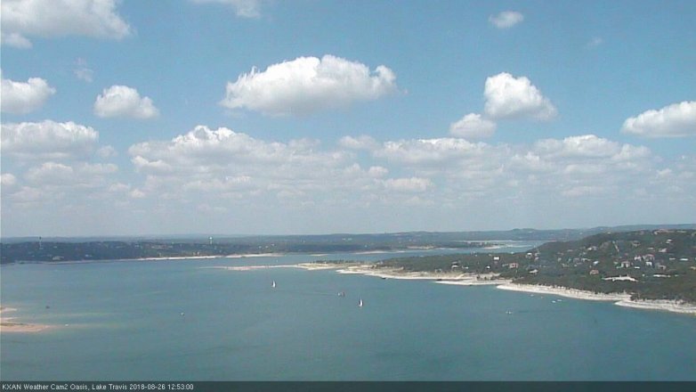 Lake Travis webcam, August 26, 2018 11:55 AM CT