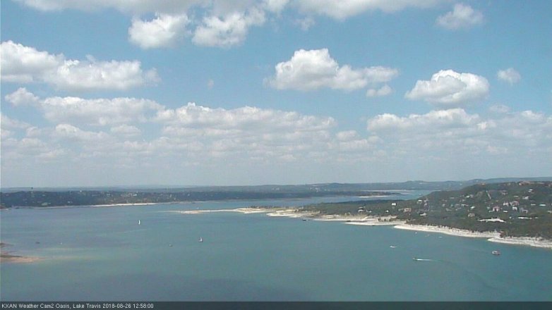 Lake Travis webcam, August 26, 2018 12:00 PM CT