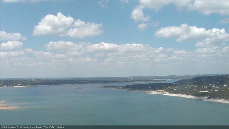 Lake Travis webcam, August 26, 2018 12:05 PM CT