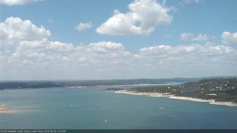Lake Travis webcam, August 26, 2018 12:20 PM CT