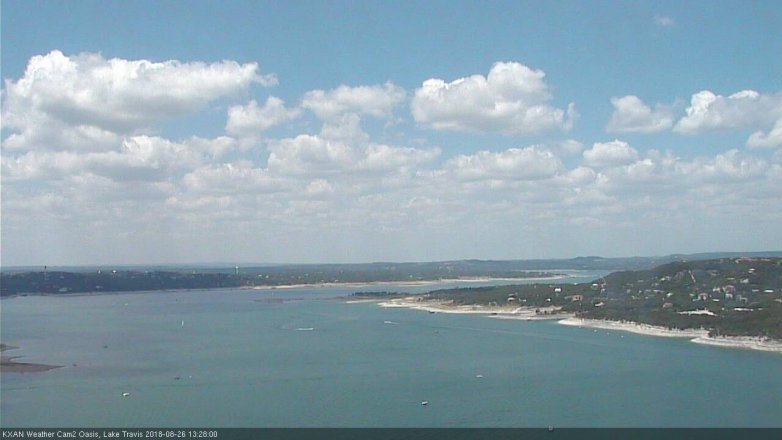 Lake Travis webcam, August 26, 2018 12:30 PM CT