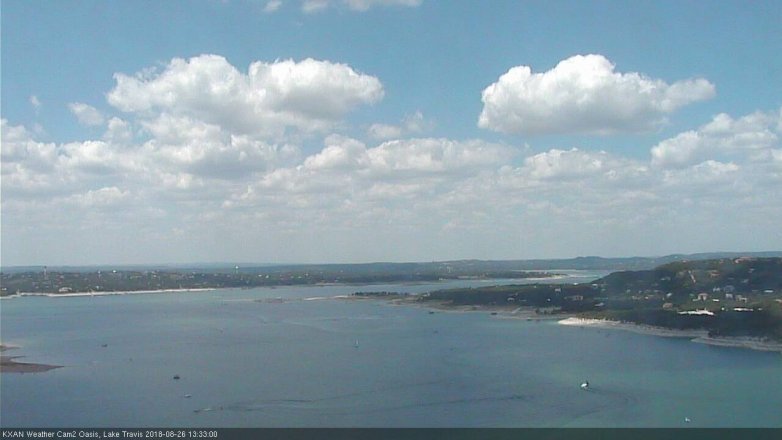 Lake Travis webcam, August 26, 2018 12:35 PM CT
