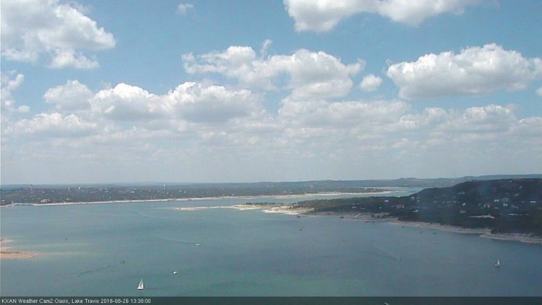 Lake Travis webcam, August 26, 2018 12:40 PM CT