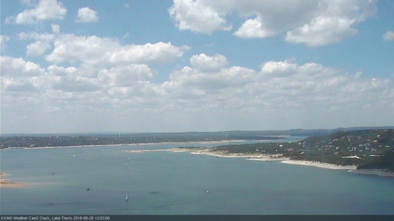 Lake Travis webcam, August 26, 2018 12:55 PM CT
