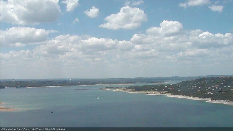 Lake Travis webcam, August 26, 2018 1:05 PM CT
