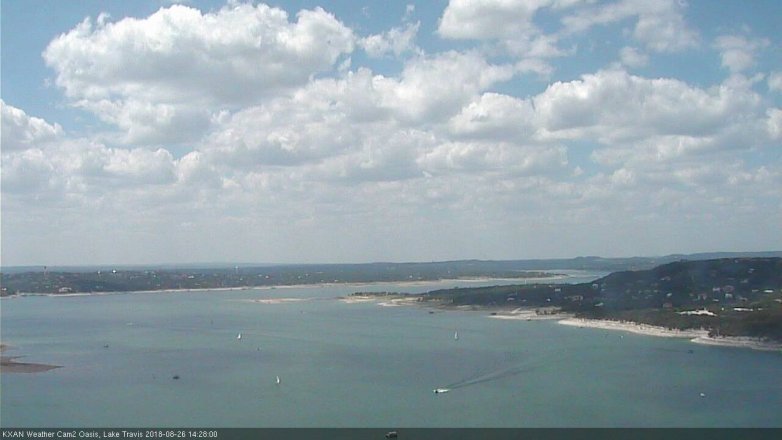 Lake Travis webcam, August 26, 2018 1:30 PM CT