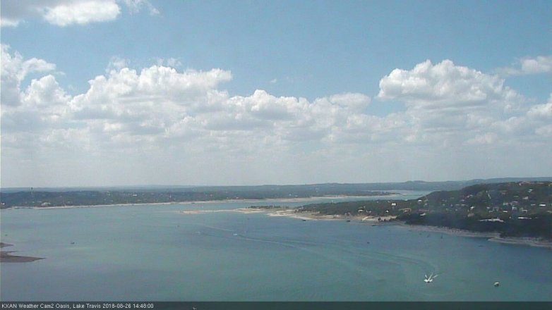 Lake Travis webcam, August 26, 2018 1:50 PM CT