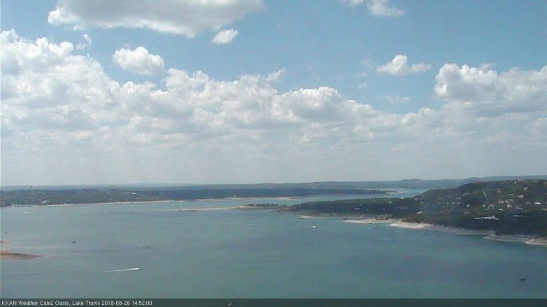 Lake Travis webcam, August 26, 2018 1:55 PM CT