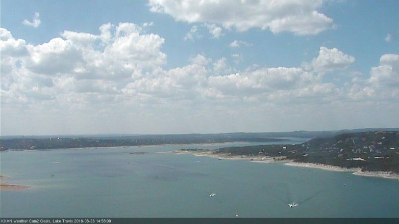 Lake Travis webcam, August 26, 2018 2:00 PM CT