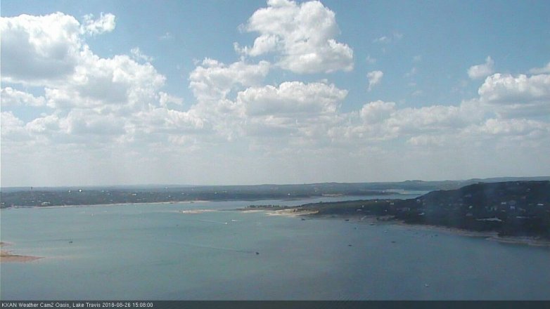 Lake Travis webcam, August 26, 2018 2:10 PM CT