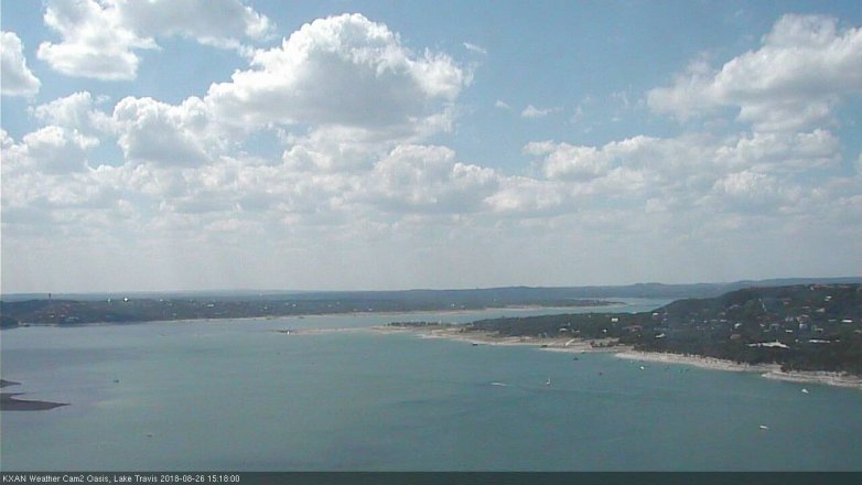 Lake Travis webcam, August 26, 2018 2:20 PM CT