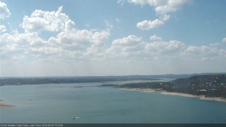 Lake Travis webcam, August 26, 2018 2:35 PM CT