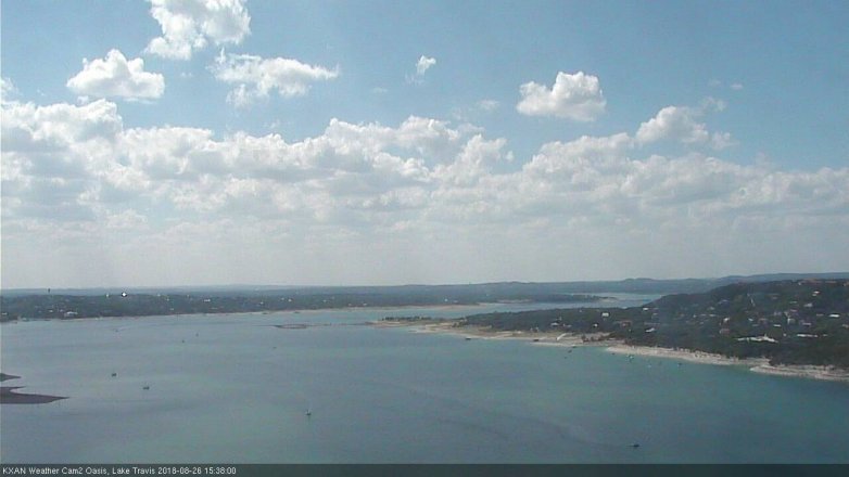 Lake Travis webcam, August 26, 2018 2:40 PM CT