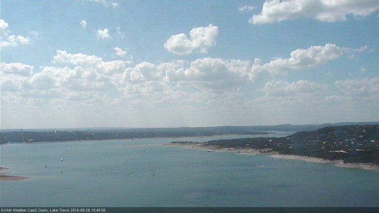 Lake Travis webcam, August 26, 2018 2:50 PM CT