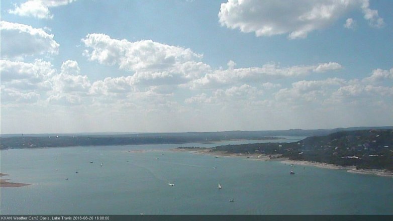 Lake Travis webcam, August 26, 2018 3:10 PM CT