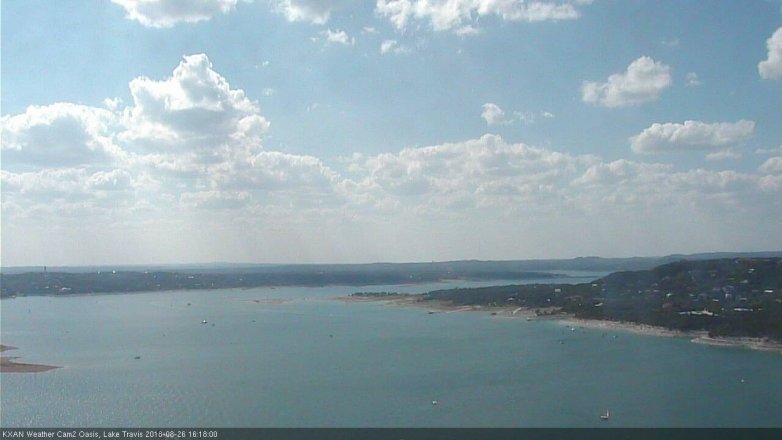 Lake Travis webcam, August 26, 2018 3:20 PM CT