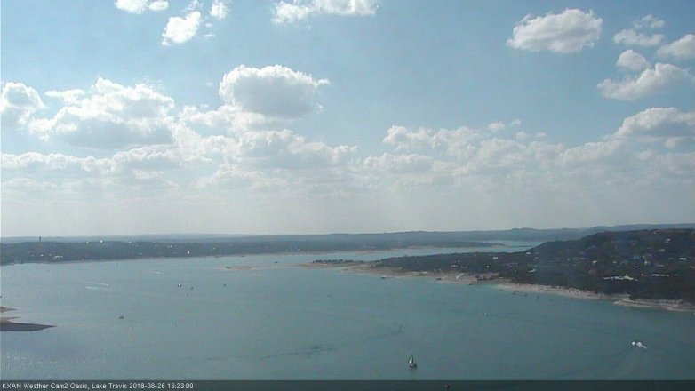 Lake Travis webcam, August 26, 2018 3:25 PM CT