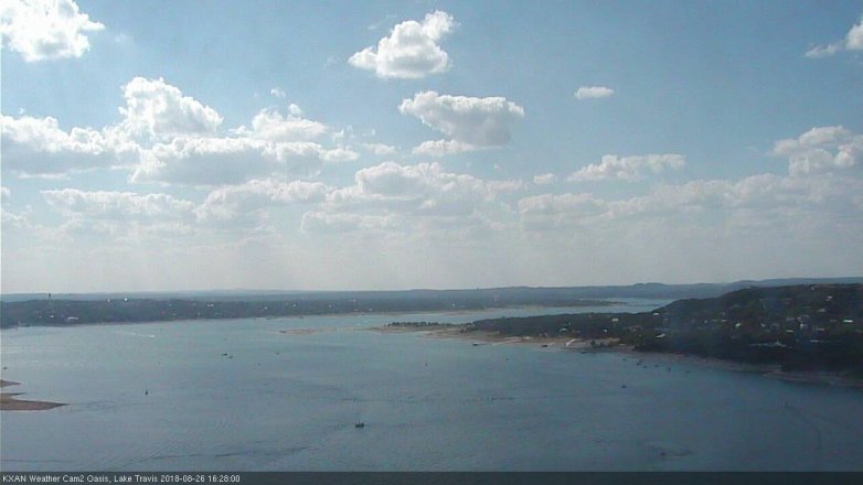 Lake Travis webcam, August 26, 2018 3:30 PM CT