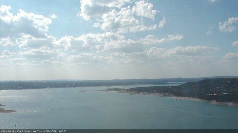 Lake Travis webcam, August 26, 2018 3:45 PM CT