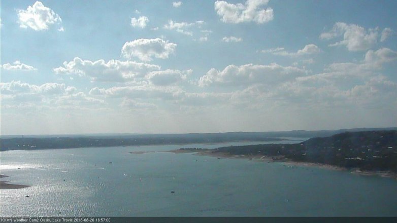 Lake Travis webcam, August 26, 2018 4:00 PM CT