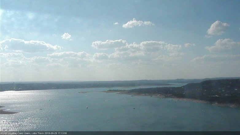 Lake Travis webcam, August 26, 2018 4:15 PM CT