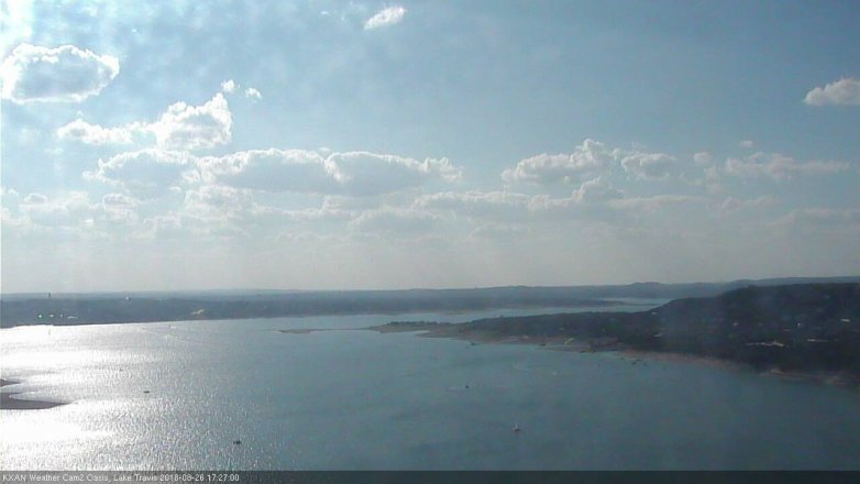 Lake Travis webcam, August 26, 2018 4:30 PM CT