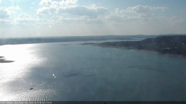 Lake Travis webcam, August 26, 2018 4:35 PM CT