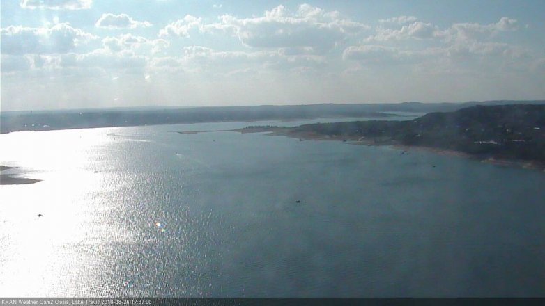 Lake Travis webcam, August 26, 2018 4:40 PM CT