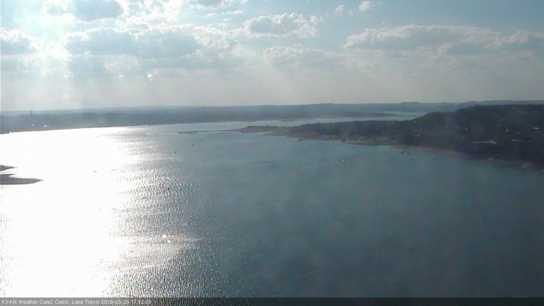 Lake Travis webcam, August 26, 2018 4:55 PM CT