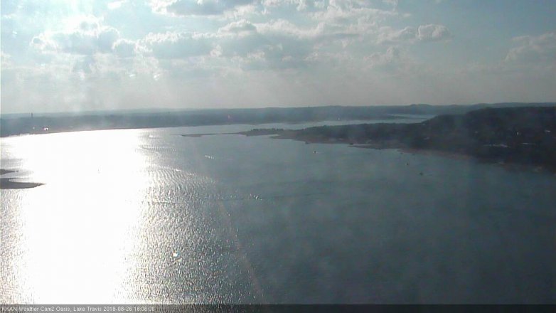 Lake Travis webcam, August 26, 2018 5:10 PM CT