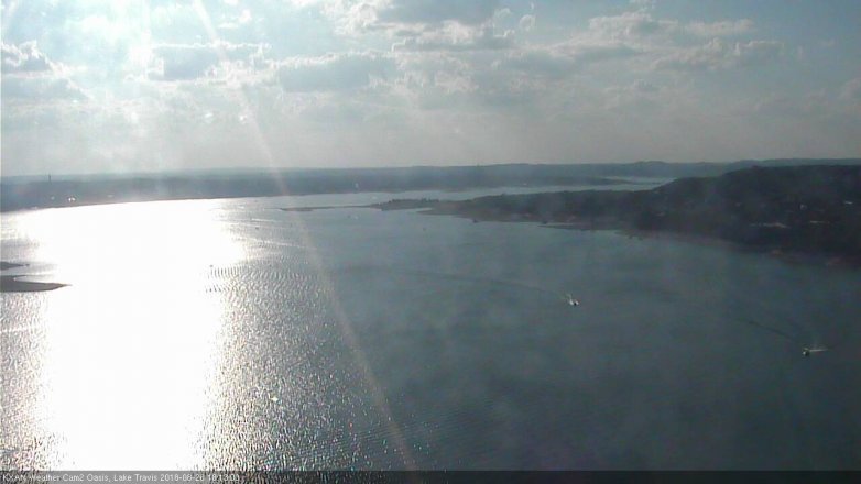 Lake Travis webcam, August 26, 2018 5:15 PM CT