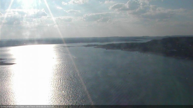 Lake Travis webcam, August 26, 2018 5:25 PM CT