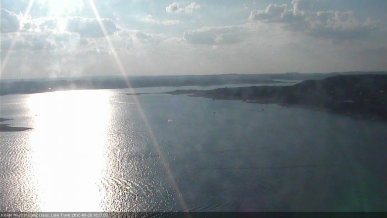 Lake Travis webcam, August 26, 2018 5:30 PM CT