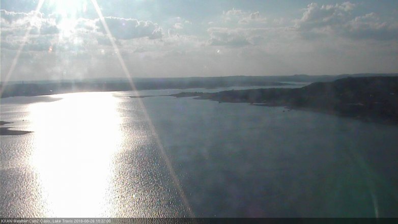Lake Travis webcam, August 26, 2018 5:35 PM CT