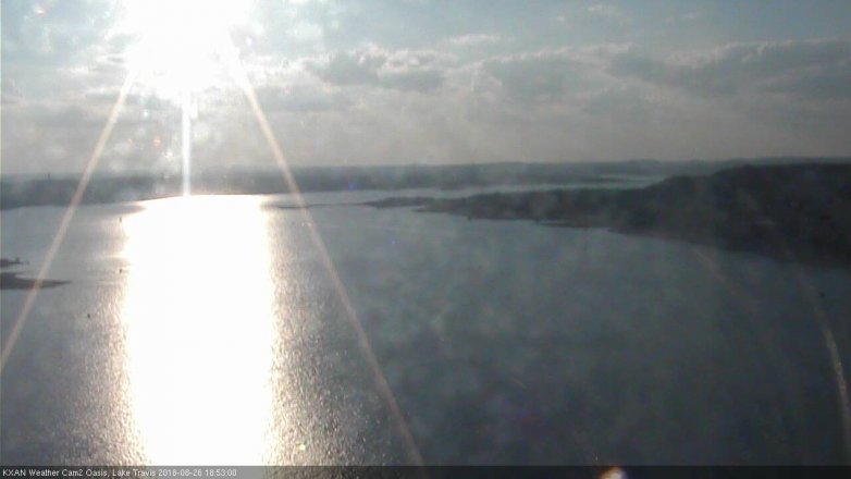 Lake Travis webcam, August 26, 2018 5:55 PM CT