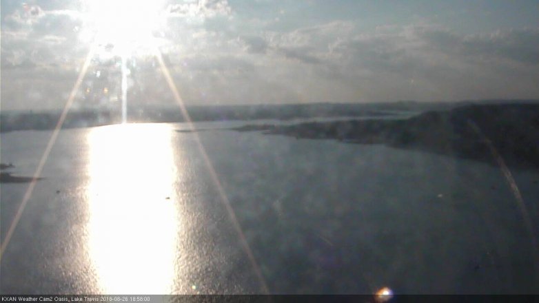 Lake Travis webcam, August 26, 2018 6:00 PM CT