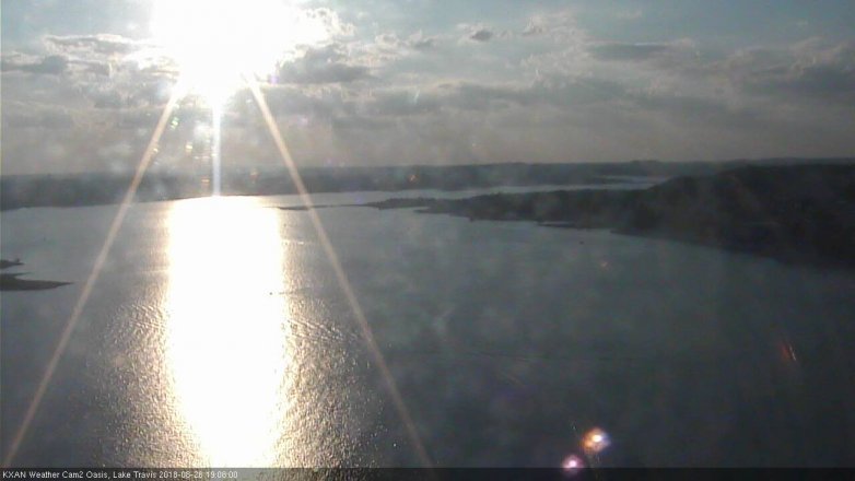 Lake Travis webcam, August 26, 2018 6:10 PM CT