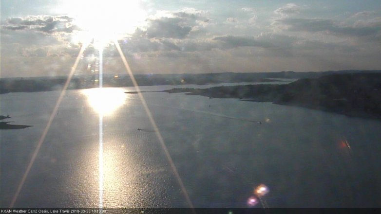 Lake Travis webcam, August 26, 2018 6:15 PM CT