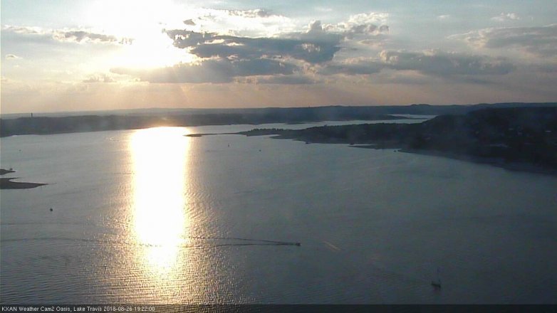 Lake Travis webcam, August 26, 2018 6:25 PM CT