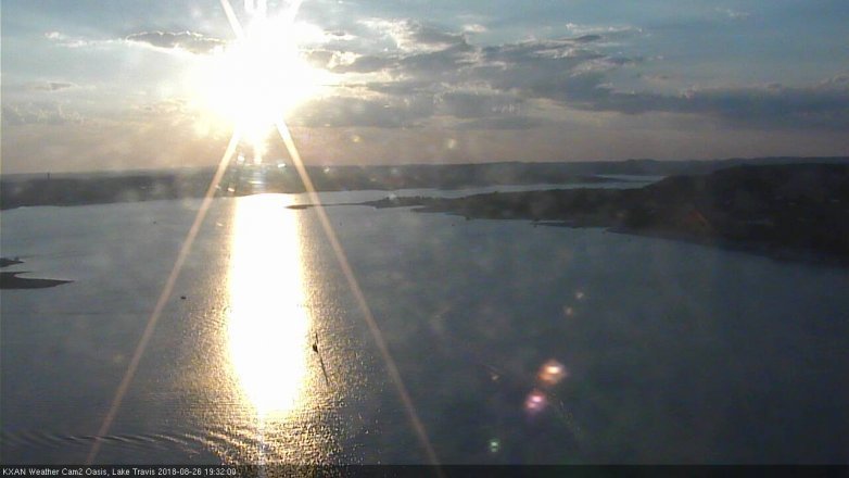 Lake Travis webcam, August 26, 2018 6:35 PM CT