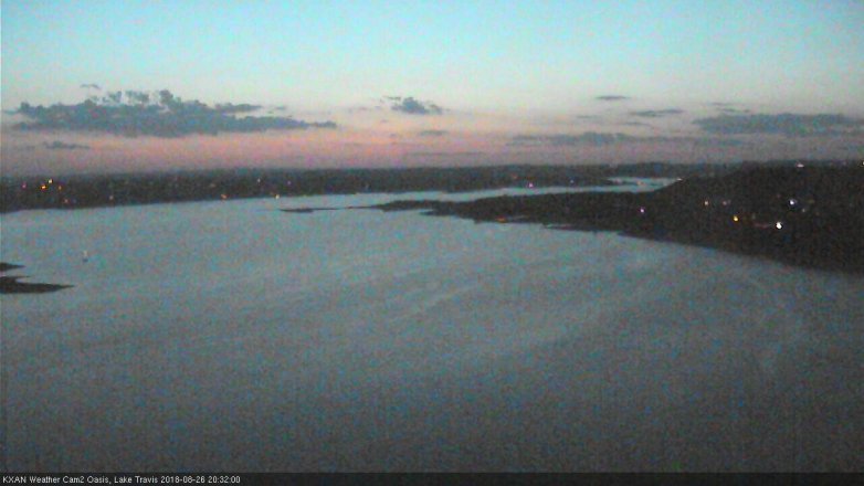 Lake Travis webcam, August 26, 2018 7:35 PM CT