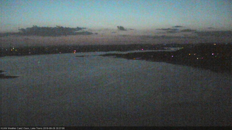 Lake Travis webcam, August 26, 2018 7:40 PM CT