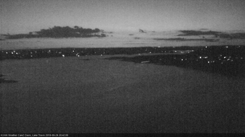Lake Travis webcam, August 26, 2018 7:45 PM CT