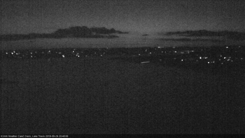 Lake Travis webcam, August 26, 2018 7:50 PM CT