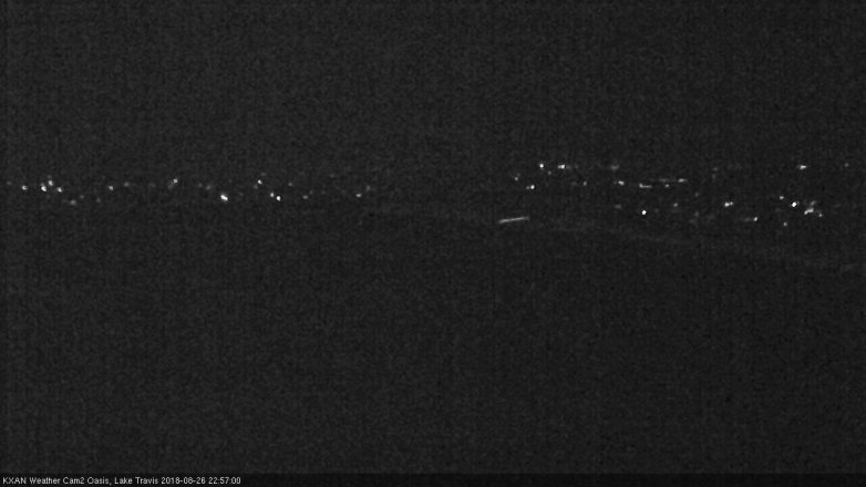 Lake Travis webcam, August 26, 2018 10:00 PM CT
