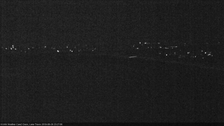 Lake Travis webcam, August 26, 2018 10:30 PM CT