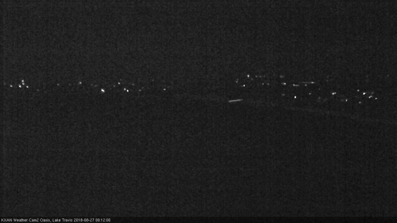 Lake Travis webcam, August 26, 2018 11:15 PM CT