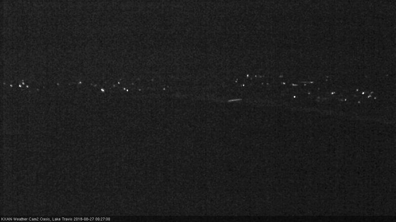 Lake Travis webcam, August 26, 2018 11:30 PM CT